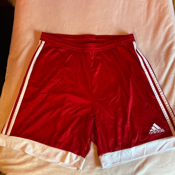 adidas Shorts Adidas Red And White Soccer Training Shorts Sz M